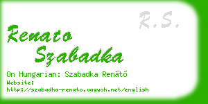 renato szabadka business card