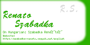 renato szabadka business card